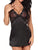 Contrast Lace Babydoll With Thong