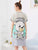 Bear Print Striped Night Dress
