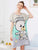 Bear Print Striped Night Dress