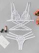 Criss Cross Ladder Cut-Out Lingerie Set