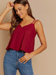 Double Strappy Flowy Solid Top