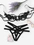 Harness Detail Appliques Underwire Lingerie Set