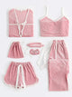 7Pcs Velvet Cami Pajama Set With Robe