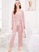 7Pcs Velvet Cami Pajama Set With Robe