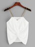Twist Hem Top With Chain Strappy