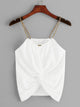 Twist Hem Top With Chain Strappy