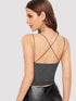 Crisscross Back Glitter Strappy Top