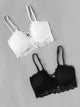 Scalloped Trim Floral Lace Bra Set 2pack