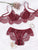 Scalloped Trim Eyelash Floral Lace Lingerie Set