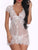 Eyelash Floral Lace Dress With Thong