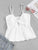 Tie Front Shirred Peplum Cami Top