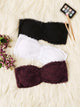Ruched Floral Lace Bandeau Bra Set 3pack
