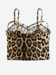 Strappy Cross Leopard Crop Cami Top