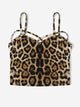 Strappy Cross Leopard Crop Cami Top