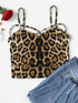 Strappy Cross Leopard Crop Cami Top