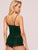 Contrast Lace Velvet Cami Pajama Set