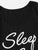 Slogan Tee & Heart Print Drawstring Waist Shorts PJ Set