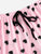 Slogan Tee & Heart Print Drawstring Waist Shorts PJ Set