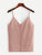 Solid Button Detail Chiffon Cami Top