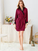 Eyelash Lace Self Belted Robe