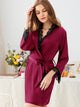 Eyelash Lace Self Belted Robe