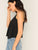 V Neck Solid Strappy Top