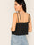 V Neck Solid Strappy Top