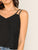 V Neck Solid Strappy Top