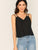 V Neck Solid Strappy Top