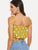 Frill Trim Crop Top With Tie Strappy