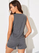 Slogan Print Pajama Set