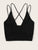 Rib-knit Strappy Wrap Bralette Top