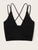 Rib-knit Strappy Wrap Bralette Top