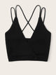 Rib-knit Strappy Wrap Bralette Top
