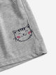 Cat & Fishbone Print Pajama Set