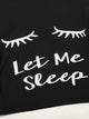 Slogan & Figure Print Top & Dolphin Shorts PJ Set