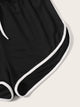 Slogan & Figure Print Top & Dolphin Shorts PJ Set
