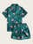Flamingo Print Polka Dot Satin Pajama Set