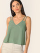Double Strappy Flowy Solid Top