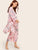 Floral Print Cami Pajama Set With Robe