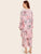 Floral Print Cami Pajama Set With Robe