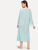 Tie Neck Contrast Lace Trim Bell Sleeve Nightdress