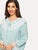 Tie Neck Contrast Lace Trim Bell Sleeve Nightdress
