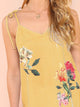 Floral and Striped Top With Tie Strappy