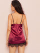 Eyelash Lace Satin Cami Dress