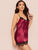 Eyelash Lace Satin Cami Dress