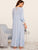 Contrast Lace Trim Heather Knit Ruffle Hem Nightdress