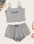 Letter Print Cami Pajama Set