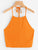 Tie Back Solid Halter Top