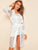 Satin Cami Dress With Floral Lace Robe